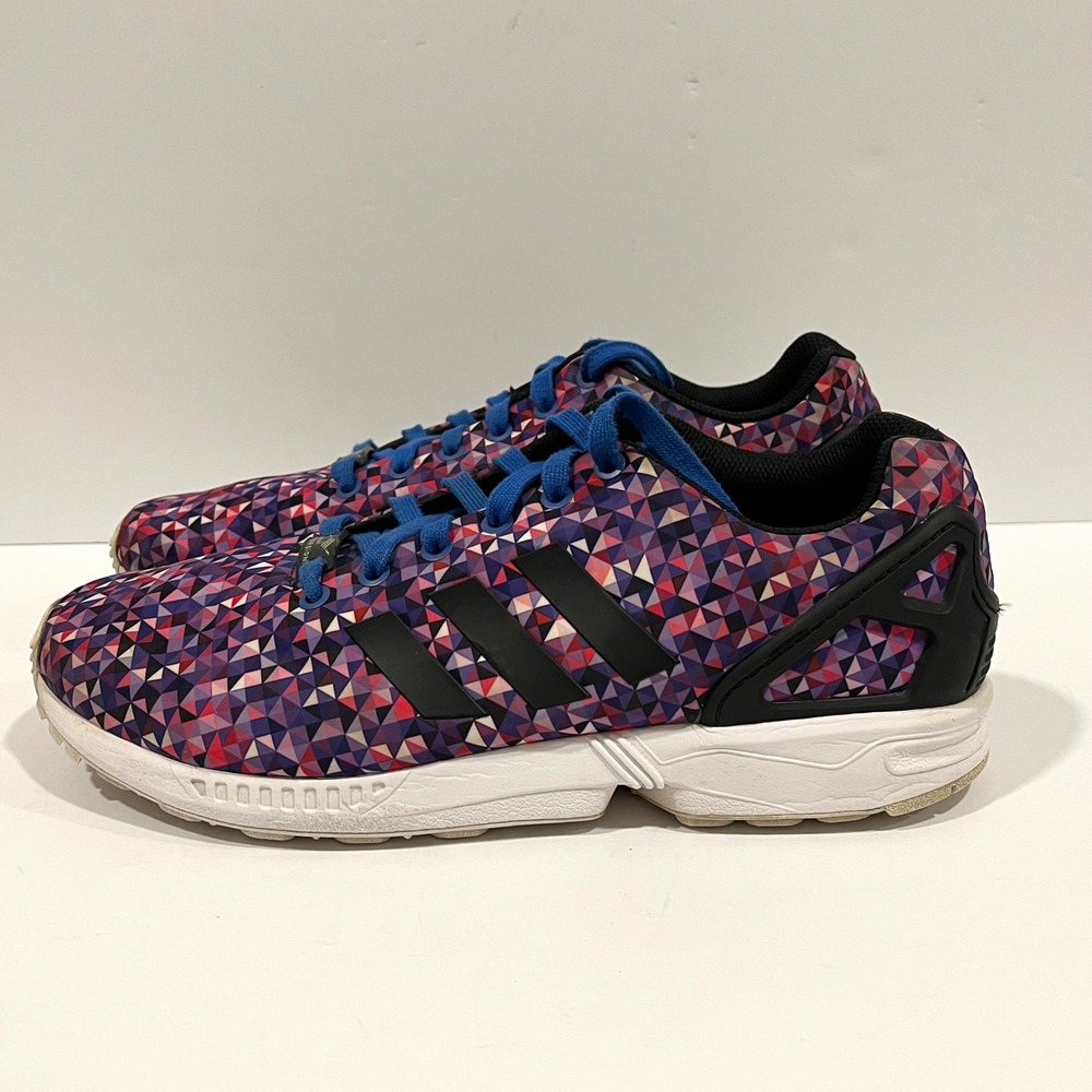 Adidas ZX Flux Torsion Geometric Prism Purple Blue Sneakers M10 W11 S78344
